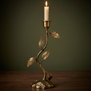 Élégant Porte-Bougie en Métal Motif Feuille de Vigne, Support de Bougie Botanique pour Décoration de Table, Ornement Central et d'Appoint pour la Maison - Product Image 5