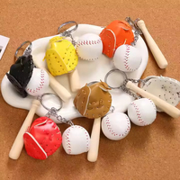 Gantungan Kunci Kulit PU Logam Terbaru Laris Manis, Liontin Tas, Sarung Tangan Softball, Liontin Baseball Softball