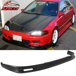 เหมาะสำหรับ Honda Civic Coupe ปี 1992-1995 ชุดแต่งกันชนหน้าสไตล์ Mugen สีดำดิบ - Product Image 1