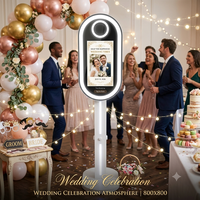 Machine Photobooth Miroir Magique DSLR Ovale 15,6 Pouces en Gros - Kiosque Selfie avec Flight Case pour le Location de Fêtes aux États-Unis et en Europe