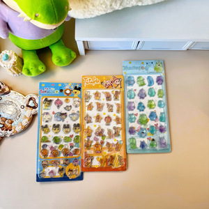 Autocollants solides pour enfants, autocollants 3D en relief, cristal, dessin animé mignon, <span class=keywords><strong>Tamagotchi</strong></span> Star Man, carte décorative - Product Image 2