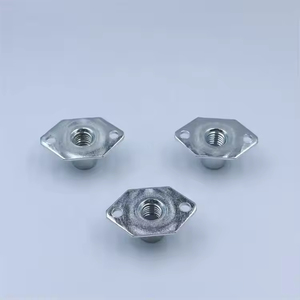 Brass Flange Nut With Four Holes And Internal Thread Metal Hardware Component - Product Image 6