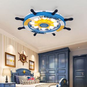 Lustre en fer avec couverture en bois pour chambre d'enfant moderne LED tricolore à gradation pour <span class=keywords><strong>gouvernail</strong></span> de bateau pirate haut CRI 80 - Product Image 3
