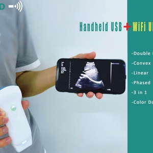 Sonde d'échographie vétérinaire portable mini type CU10, double tête convexe linéaire, Wifi USB, Doppler couleur 3 en 1 - Product Image 2