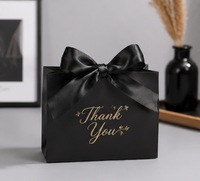 Sac en papier personnalisé classique de luxe mini rose pour cosmétiques, bijoux, boutique, shopping, cadeau, réutilisable, écologique, avec poignée en ruban et nœud papillon