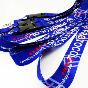 Promocional crachá reel cordão retrátil impressão Personalizado Faça Lanyard Chaveiro Sublimação Custom Logo LED Lanyard