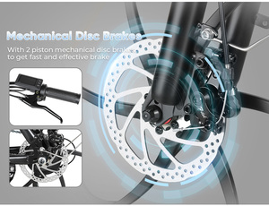 OEM/สต็อกCY20 Mini 20 นิ้ว 350Wมอเตอร์ฮับด้านหลังและ 36V 12AHแบตเตอรี่ลิเธียมยาวพับเมืองEBike - Product Image 4