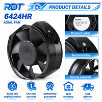 Ventilateur axial 6424HR DC 24V 172mm 480m³/h à roulement à billes haute vitesse pour remplacement de ventilation de module onduleur et armoire
