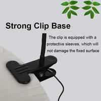 Eyecaring 3 Modes de couleur Dimmable USB LED Clip on Reading Light Lampe de bureau avec pince pour éclairage de tête de lit