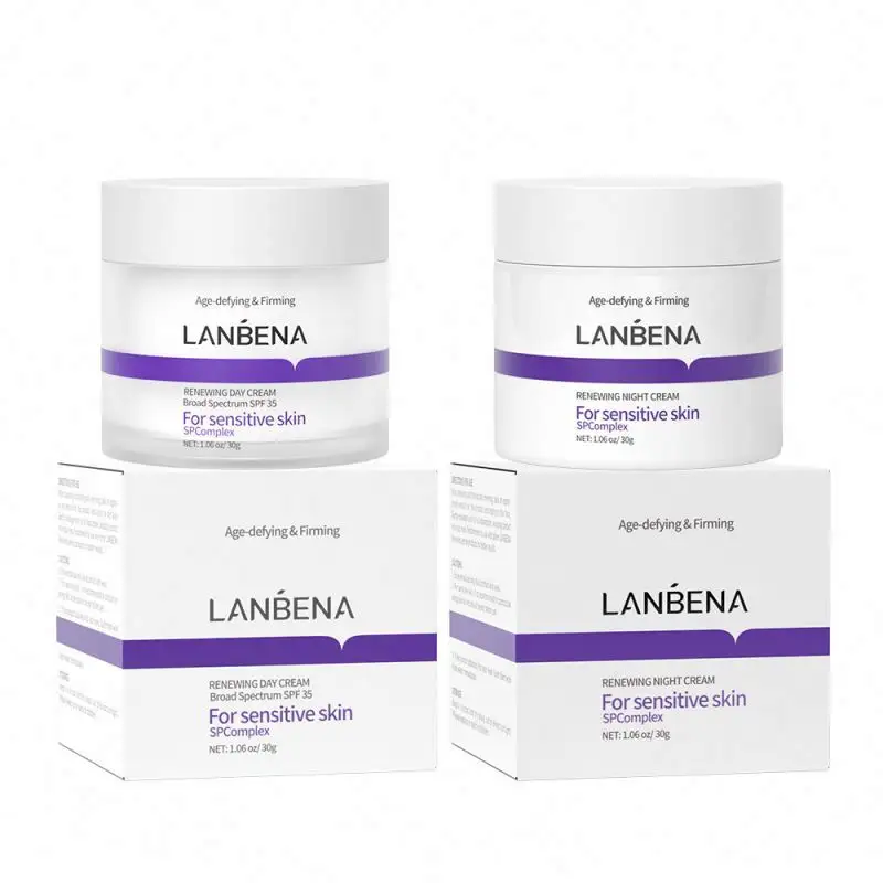 Lanbena - Creme facial para controle de óleo rosa para sempre jovem, manteiga branqueadora brilhante com hialuronato de sódio e vitamina C