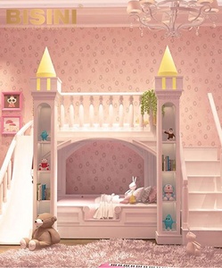 Nueva <span class=keywords><strong>Cama</strong></span> Infantil Tipo Castillo de Color Blanco con Librero y <span class=keywords><strong>Escalera</strong></span>, Camas para Niños - Product Image 5