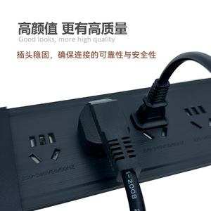Quality Hardware Sliding Desktop <b>Socket</b> Aluminum Alloy 5 Hole <b>USB</b> 2.0 Power Strip For Office Desk - Product Image 4