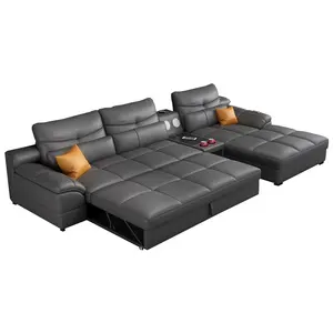 Italian multifunctional folding storage technology cloth sofa bed living room minimalist can regulate double creative cloth sofa