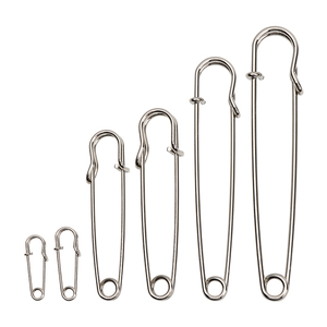 Accessoires de <span class=keywords><strong>couture</strong></span> pour vêtements multi-tailles, épingle de sûreté en métal argenté nickelé en acier inoxydable de grande taille - Product Image 1