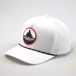New Arrival Custom Trucker Hats 5 Panel Light Curved Brim Bill Custom Rubber Patch Logo Laser Perforated Hats Waterproof <strong>Cap</strong> Hat - Product Image 3
