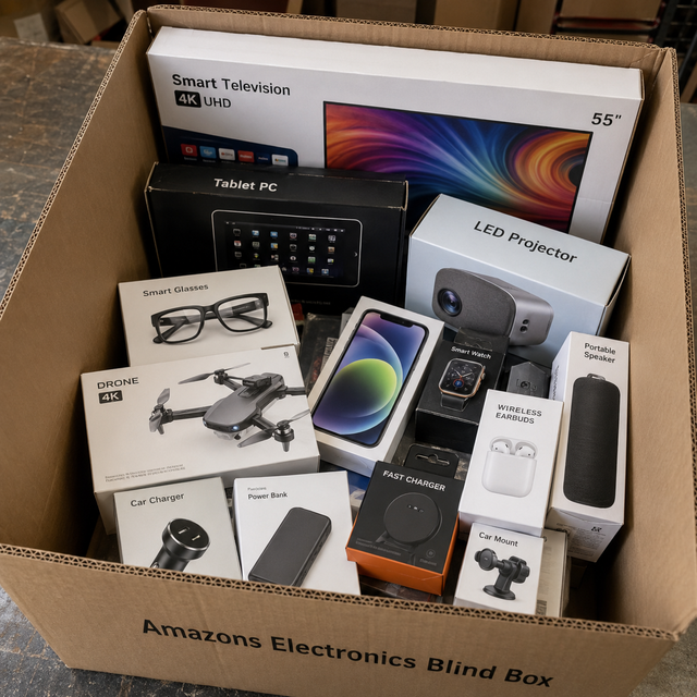 Bulk Wholesale Amazons Electronics Mystery Box Mixed Smartphone Drone Laptop TV Smart Gadgets for Distributor