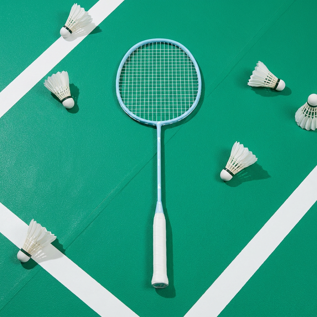 Ultra-lightweight Professional Carbon-aluminum Alloy Badminton Racket High-bounce Durable Carbon Frame Medium Rigidity Beginners