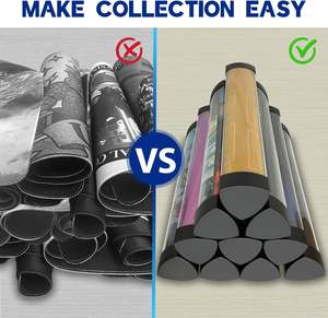 Tube d'emballage personnalisé en plastique PC transparent avec capuchon pour tapis de souris - Product Image 4