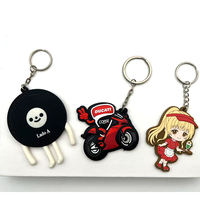 Porte-clés promotionnels personnalisés, amusants, en PVC souple, réfléchissants, imperméables, avec breloques animales multicolores, durables, style anime