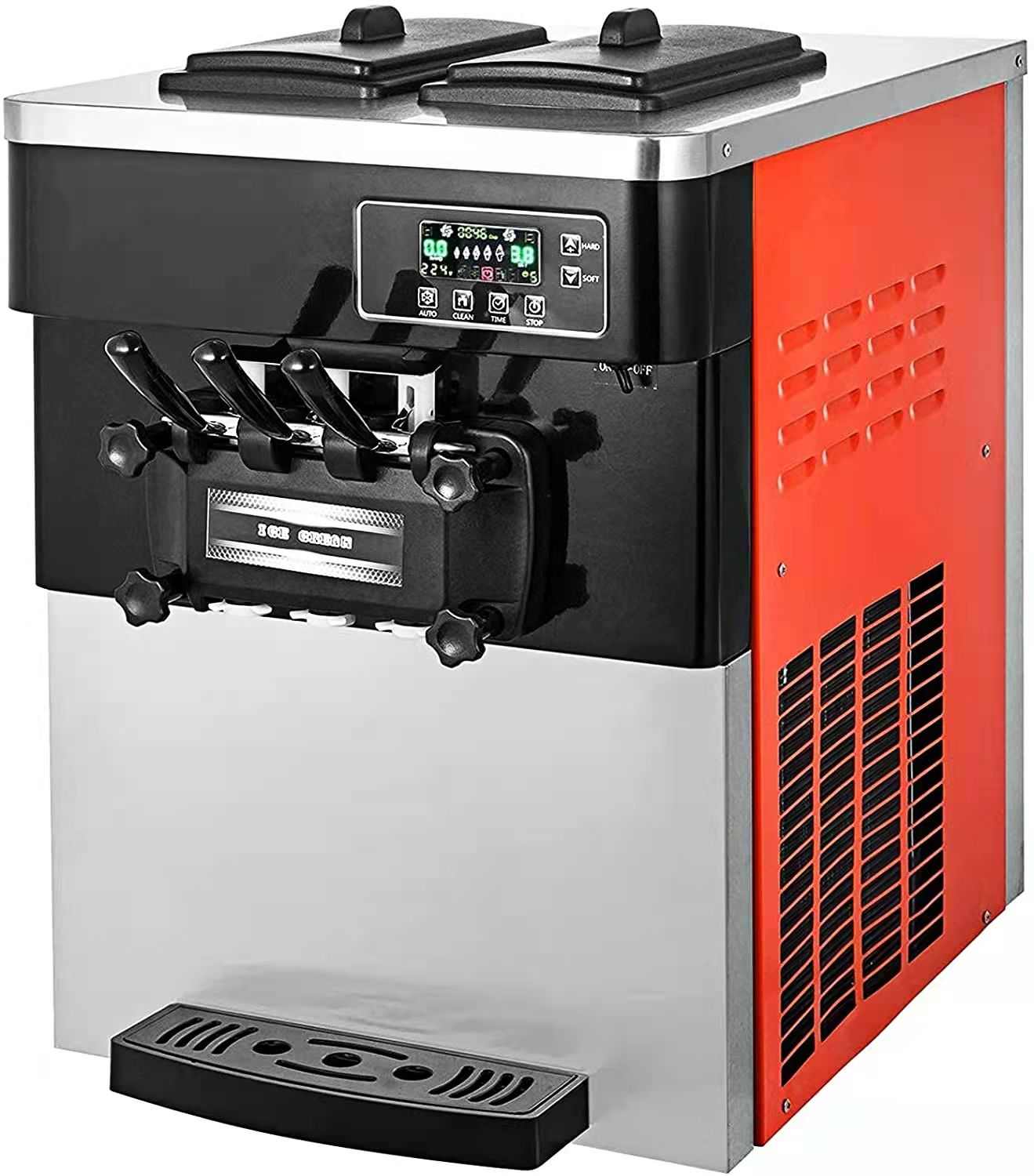 Creatore automatico dell'erogatore del gelato di servizio molle della frutta commerciale della via di frutta con il compressore