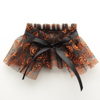 Collier de luxe personnalisé pour chat et chien, style cape, pour Halloween, Noël et l'hiver, avec imprimé citrouille, accessoire châle pour animaux de compagnie