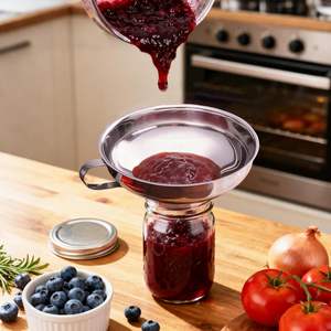 Utensílios de Cozinha em Aço Inoxidável Duráveis e Ecológicos, Funil de Boca Larga para Conservas, Funil para Molhos e Líquidos - Product Image 6