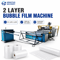 Mesin Pembuat Film Gelembung Otomatis Sekrup Dua Lapis PE LDPE HT-1500 HONTO Lebar Film 1500mm Lebar Sekrup 75mm Dua Lapis Plastik PE