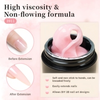 Gel dur anti-adhésif 15 ml pour extension d'ongles, gel sculptant pour modelage 3D de fleurs, façonnage d'ongles, gel solide en gros