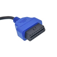 Cable de diagnóstico adaptador de conector OBD2 hembra de 16 pines a OBD1 de 12 pines con enchufe de CC para Mitsubishi
