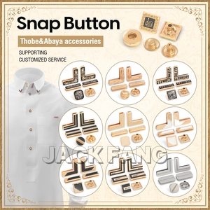Boutons-pression métalliques OEM pour vêtements musulmans, personnalisables avec logo, pour chemises 4 pièces, abayas arabes et thobes pour hommes - Product Image 5