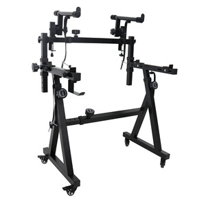 Hot Sale Portable Z-Type Double-Layer Electronic <strong>Keyboard</strong> <strong>Stand</strong> <strong>With</strong> Wheels Universal for 54-Key 61-Key 88-Key Height-Adjustable - Product Image 1