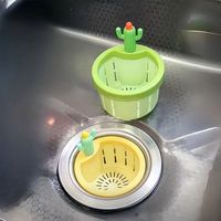 Panier de filtration breveté en forme de cactus pour évier, panier de vidange créatif pour cuisine domestique, filtre à résidus, empêche l'obstruction, les odeurs et les insectes