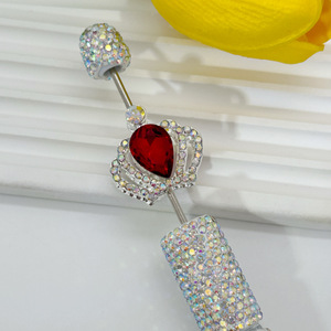 งานประดิษฐ์ทำมือสำหรับพวงกุญแจโทรศัพท์ทำจากโลหะใหม่ทั้งชิ้นประดับด้วยเม็ดลูกปัดรูปมงกุฎสองด้านประดับเพชรเต็มรูปแบบใหม่สำหรับงานประดิษฐ์ทำมือ - Product Image 6