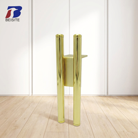 Pieds de canapé modernes en fer doré à double tube, robustes, hauteur 15 cm, pour la décoration de meubles