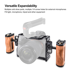 ที่ใส่กล้องอะลูมิเนียมอัลลอยสีดำเทาสำหรับกล้อง <span class=keywords><strong>Sony</strong></span> A9/ A7M3/A7R3/<span class=keywords><strong>A7</strong></span> iiii/ <span class=keywords><strong>A7</strong></span> <span class=keywords><strong>R</strong></span> III - Product Image 5