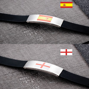 Bracelet en silicone avec drapeau national pour les supporters de football CHUANGDONG 2022 - Product Image 6