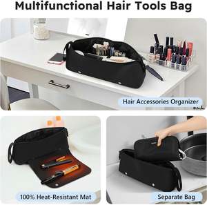Bolsa de Viaje Organizadora de Accesorios para Peinado Resistente al Calor, Bolsa de Almacenamiento Esencial para Plancha, Secador de Pelo y Herramientas de Peluquería - Product Image 5