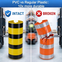 Protection de colonne en PVC à enfiler pour rayonnages de palettes, pour chariots élévateurs, entrepôts et centres de distribution, protection des montants de rayonnage