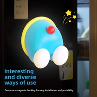 Lampe à pression magnétique Xiaomei bleue personnalisée, charge sans fil, réglage à trois vitesses, intensité variable, design minimaliste moderne, lampe de nuit LED