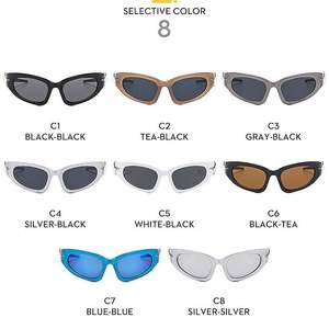 Lunettes de soleil œil de chat Y2K UV400 personnalisées avec logo, style punk, pour hommes et femmes, collection 2025 - Product Image 5