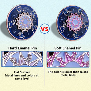 دبوس مينا صلب مخصص بشعار المصنع، بتصميم سانتا كلوز التقليدي والمرح، تذكار فنغ شوي، من سبيكة الزنك، مزين بالقماش اللامع، مع بطاقة تغليف، للبيع بالجملة - Product Image 3