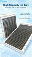 Máquina de Hielo en Cubos Comercial de 200 kg por Día, Máquina Automática de Acero Inoxidable para Hacer Hielo para Bares, Restaurantes y Negocios