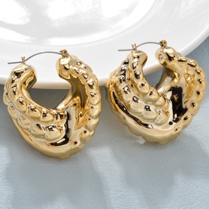 Pendientes de Aro Chapados en Oro de 14k de Cobre de Alta Calidad, Gran Venta en África - Product Image 4