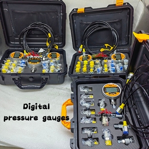 Manômetro Digital com Mangueiras de Teste 1&2&3, Manômetros 1&2&3, Peças para Escavadora, Kit de Teste de Pressão Hidráulica, Ferramentas de Reparação, Manômetros de Pressão - Product Image 1