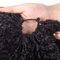Extensions de cheveux en plumes 100% naturelles non traitées, pointes lisses et crépues, cheveux humains pour tressage, plumes crépues épaisses, extensions de cheveux au crochet