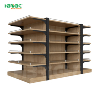 Étagère de supermarché métallique robuste réglable Highbright, gondole simple ou double paroi pour épicerie