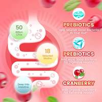 Gommes probiotiques pour la santé intime des femmes, 5 milliards d'UFC avec canneberge pour l'équilibre vaginal et digestif