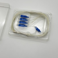 Divisor de Fibra Óptica Tipo PLC MINI, Precio de Fábrica, 1:8, Tubo de Acero, 1x8 Vías, Conector SC UPC/PC, Cableado LAN, Proyecto FTTH, 5 Años de Garantía