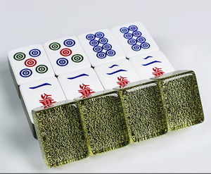 High End Transparent Crystal Acrylic American Style Mahjong Tile American Mahjong Set for Family Daily Play and <b>Entertainment</b> - Product Image 3