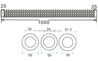 Tubes LED RGB à pixels (lumières ponctuelles) DC12V 69W à angle de vision 360° pour voitures tamponneuses de parcs à thème, indice de protection IP66